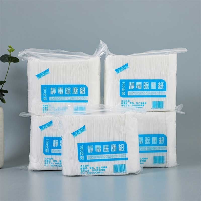 100 Pieces Of Electrostatic Dry Wipes For Household Cleaning, Feather Duster, Disposable Dust Paper, Dust-Free Pet Hair Removal Tool - Image 4